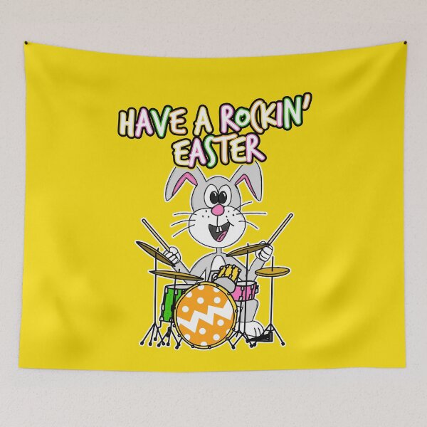 Item preview, Have A Rockin' Easter Drummer Bunny Playing Drums designed and sold by doodlerob.