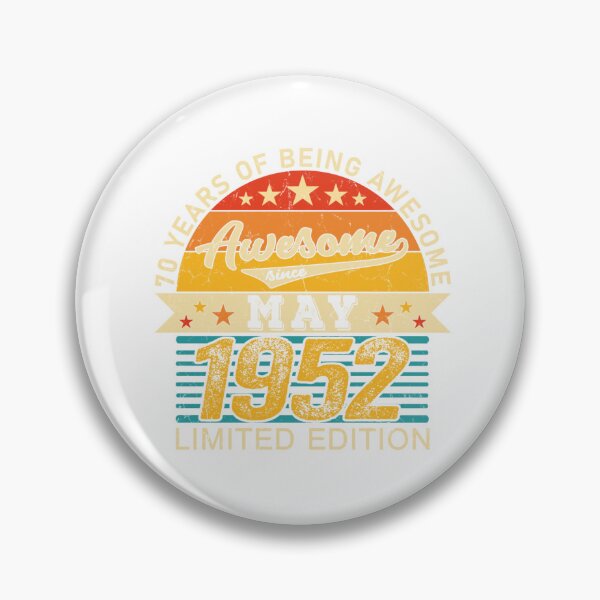 Item preview, 70 Years Of Being Awesome - 70th Birthday May 2022 70 Years Born 1952 Limited Edition designed and sold by JenniaStore.