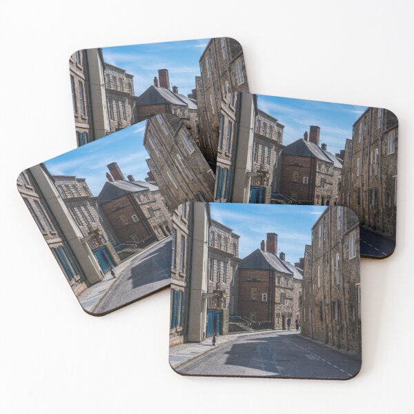 Item preview, Old street with traditional historic buildings in Durham, England designed and sold by WorldScenery.