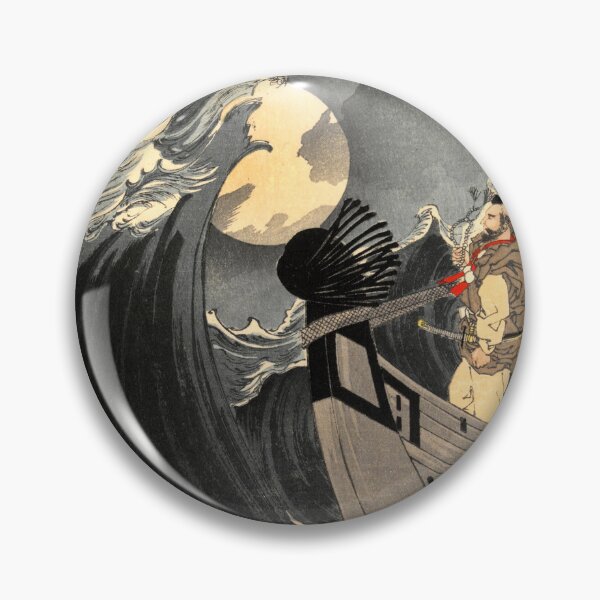 Item preview, Benkei Calming the Waves at Daimotsu Bay :Tsukioka Yoshitoshi  - One Hundred Aspects of the Moon  designed and sold by maryedenoa.