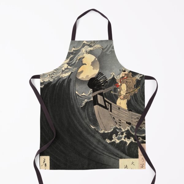 Item preview, Benkei Calming the Waves at Daimotsu Bay :Tsukioka Yoshitoshi  - One Hundred Aspects of the Moon  designed and sold by maryedenoa.