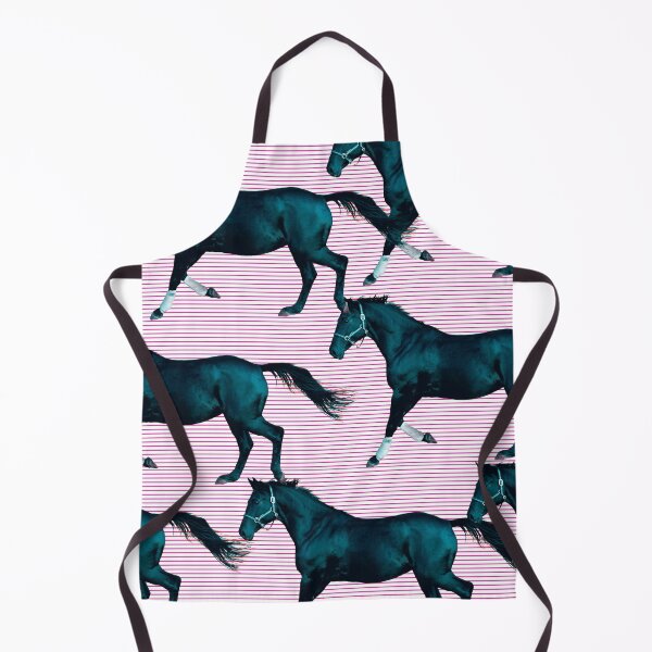 Item preview, Pop Art Horses March - Striking Black Horses Pink Background Design designed and sold by MrGiftee.