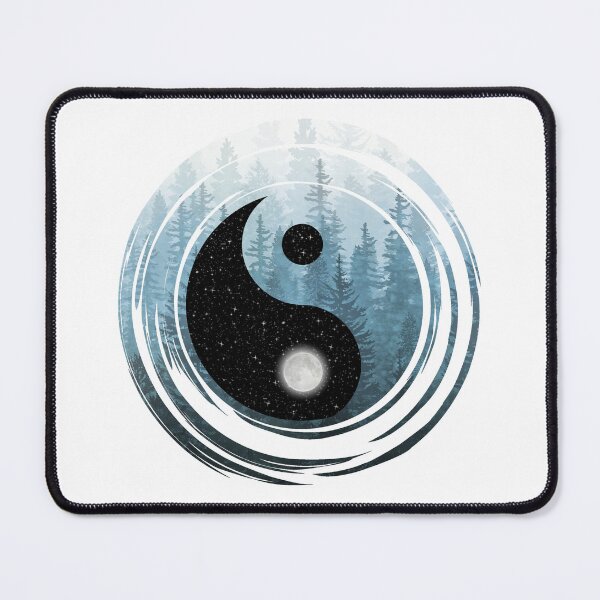 Item preview, Yin Yang Misty Forest Night designed and sold by maryedenoa.
