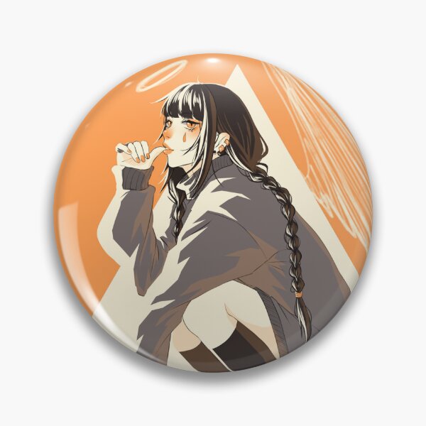 Item preview, Orange Anime girl squatting angel 2 designed and sold by Elwenz.