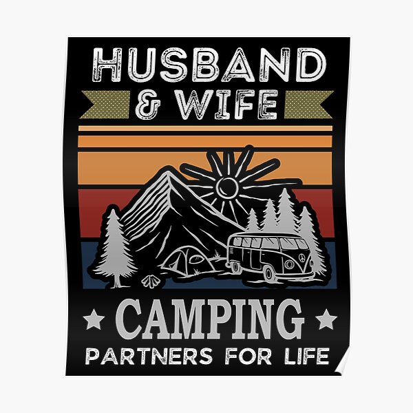 "Husband And Wife Camping Partners For Life (Camping Lover)" Poster for
