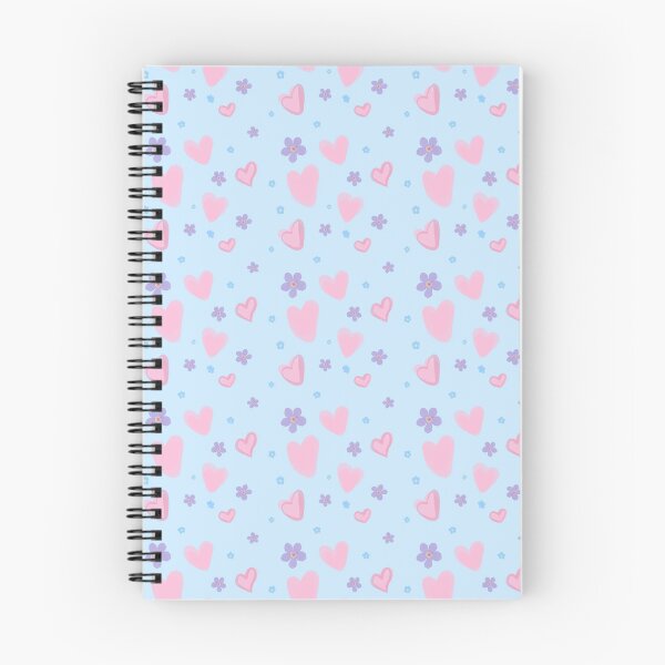 Item preview, Pink Hearts & Purple Flowers Pattern designed and sold by TheBubblyType.