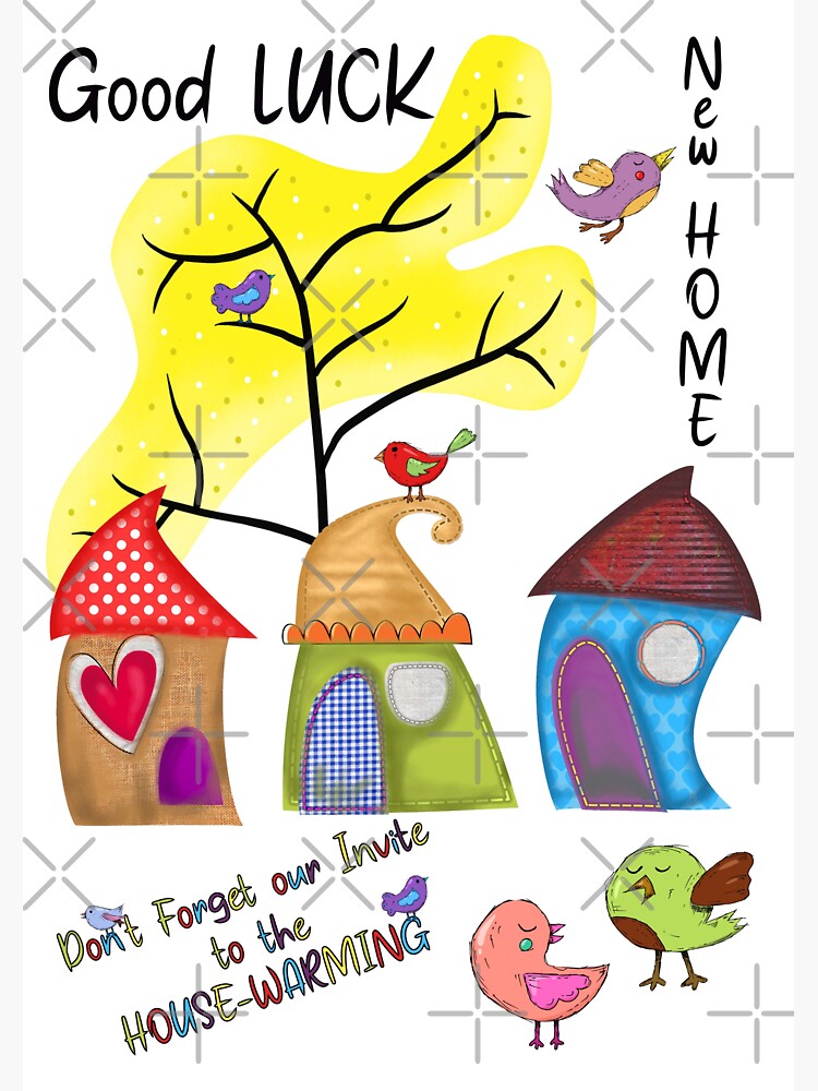 "GOOD LUCK IN YOUR NEW HOME" Sticker by BarbaraR23 Redbubble