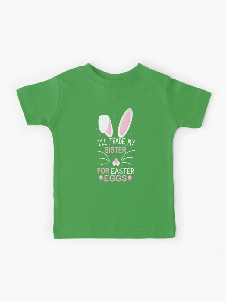 Unisex Kids Short Sleeve Easter Sister Graphic Tee