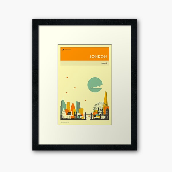 LONDON TRAVEL POSTER Framed Art Print