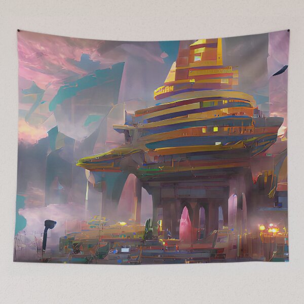 Item preview, Futuristic Temple designed and sold by Arkneer.