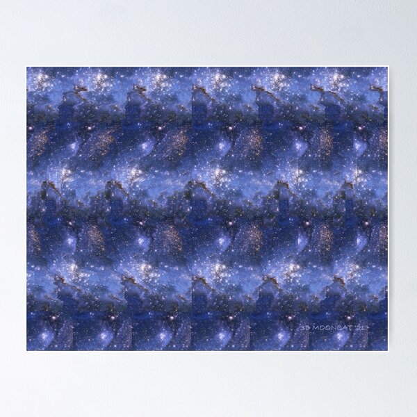 Item preview, "Deep Space Tunnel" Astronomy 3D Illusion Hidden Image Stereogram designed and sold by 3D Mooncat.