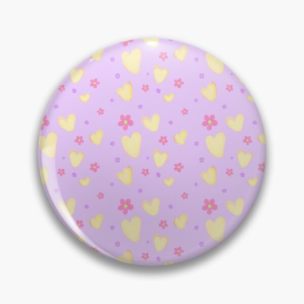 Item preview, Yellow Hearts & Pink Flowers Pattern designed and sold by TheBubblyType.