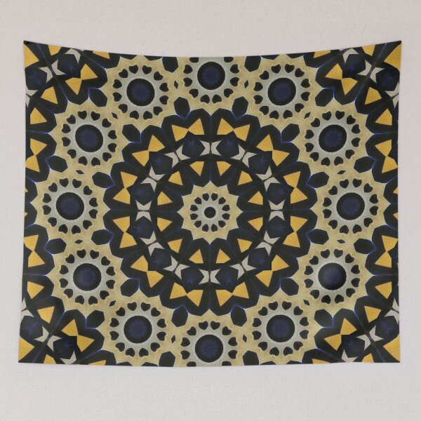 Item preview, Blue Hearts Mandala designed and sold by DiscoGypsyFish.