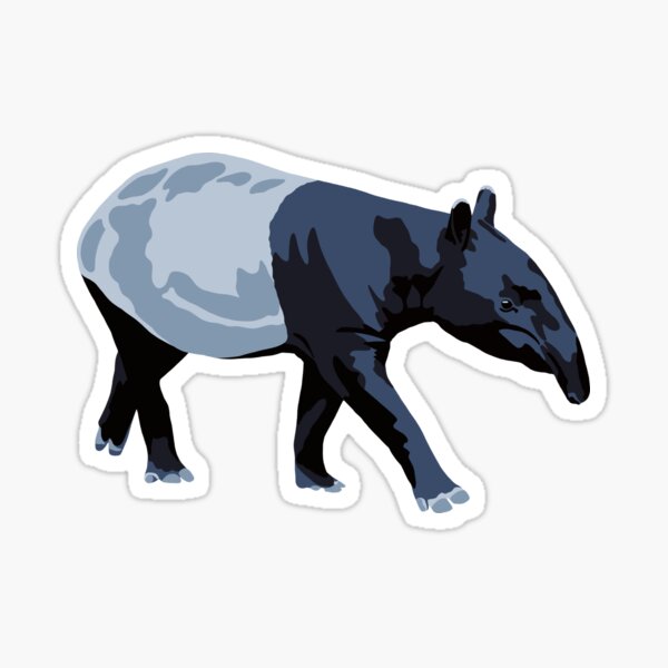 Collectible Wildlife Gifts Tapir Malayan, Fuzzy Stickers Set of 40 Stickers  - T068 B50