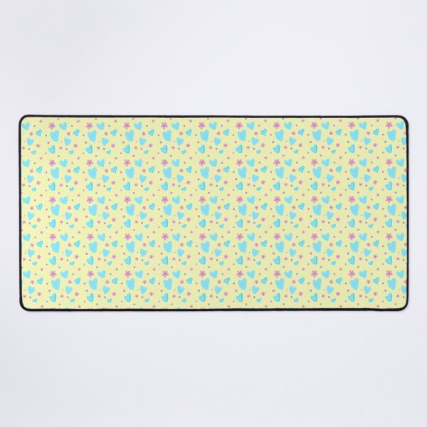 Item preview, Blue Hearts & Pink Flowers Pattern designed and sold by TheBubblyType.