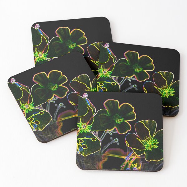 Item preview, Elegant neon pop art floral ensemble in bright colors designed and sold by Your Happy Life.