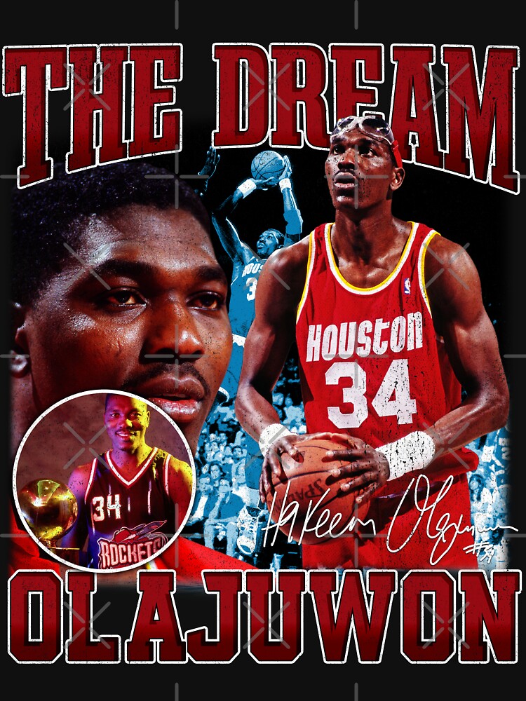 Vintage Hakeem Olajuwon The Dream Basketball Legen T-Shirt