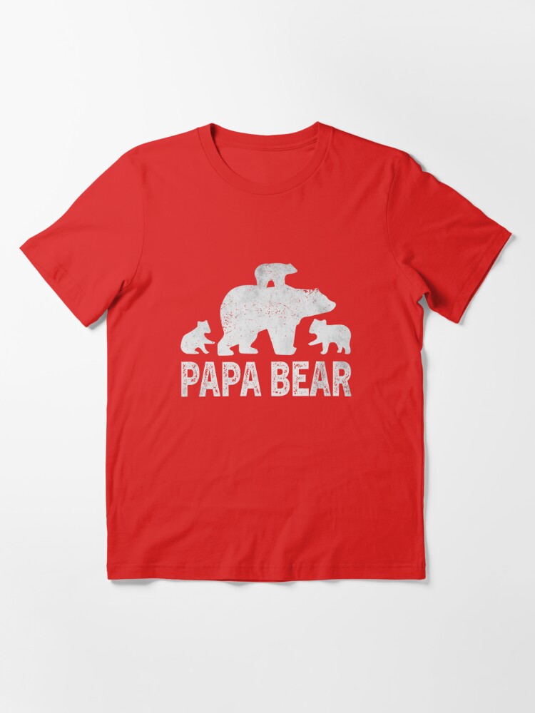 Mens Papa Bear Fathers Day Grandad Shirts, Fun 3 Cub Kid Grandpa Essential  T-Shirt for Sale by SamDesigner