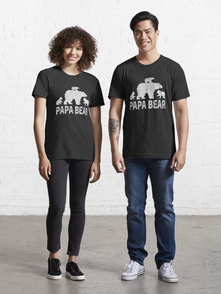 Mens Papa Bear Fathers Day Grandad Shirts, Fun 3 Cub Kid Grandpa Essential  T-Shirt for Sale by SamDesigner