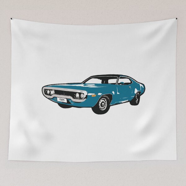 Artikelvorschau, Blaues 70er MuscleCar entworfen und verkauft von CoolRide.