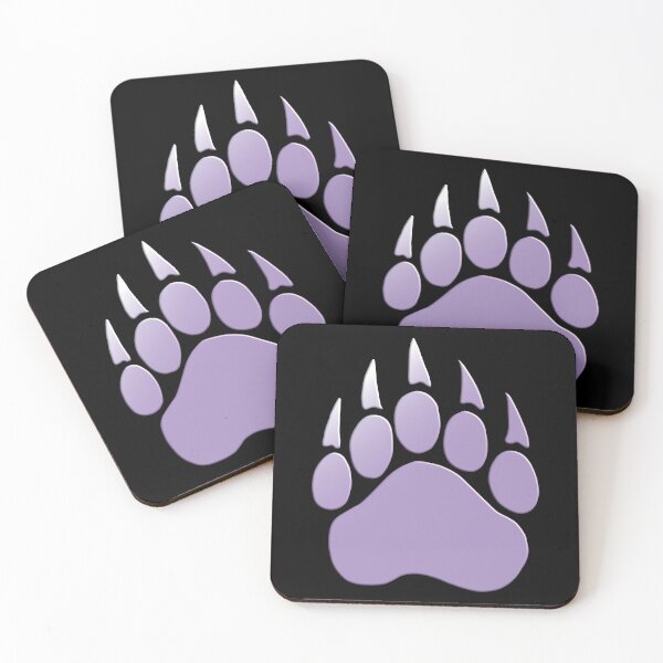 Item preview, Purple Bear Paw 3D Effect and Color Gradient designed and sold by geraldineMS.