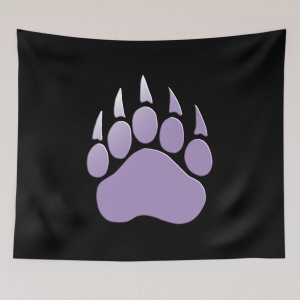 Item preview, Purple Bear Paw 3D Effect and Color Gradient designed and sold by geraldineMS.
