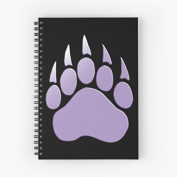 Item preview, Purple Bear Paw 3D Effect and Color Gradient designed and sold by geraldineMS.