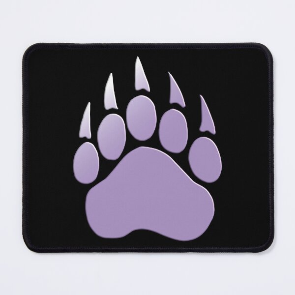Item preview, Purple Bear Paw 3D Effect and Color Gradient designed and sold by geraldineMS.