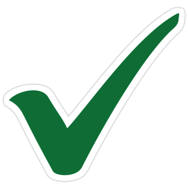 Green Check Mark Sticker