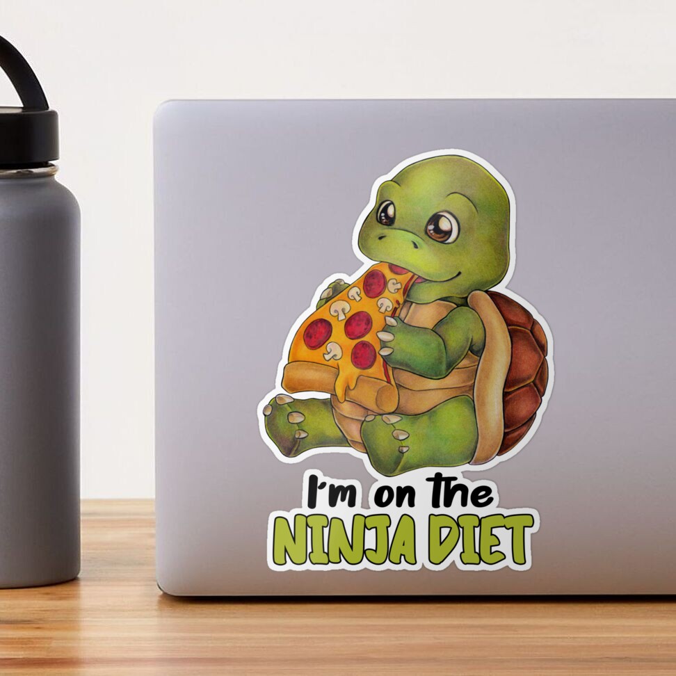 I Am On The Ninja Diet - Funny Turtle And Pizza Lover Water