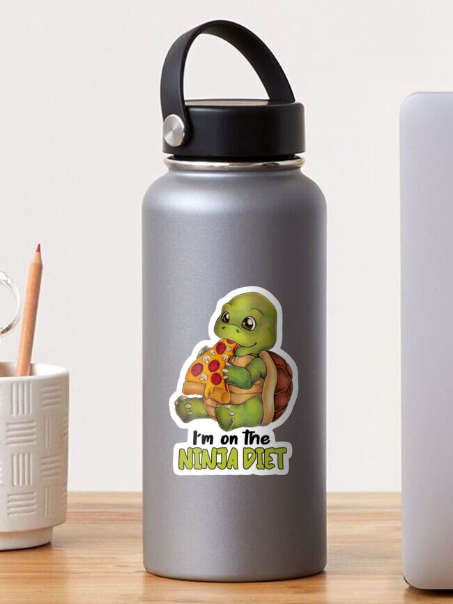 I Am On The Ninja Diet - Funny Turtle And Pizza Lover Water