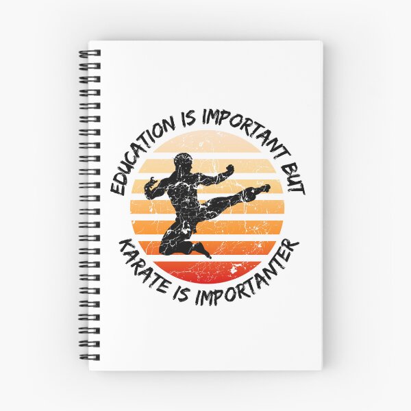 Item preview, Education Is Important But Karate Is Importanter Grunge Retro Sunset designed and sold by LuckyKermit.