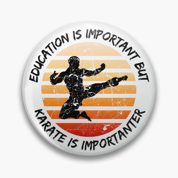 Item preview, Education Is Important But Karate Is Importanter Grunge Retro Sunset designed and sold by LuckyKermit.