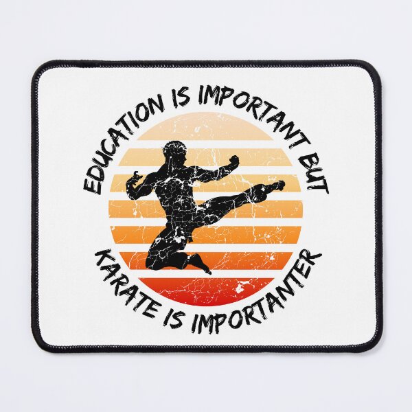 Item preview, Education Is Important But Karate Is Importanter Grunge Retro Sunset designed and sold by LuckyKermit.