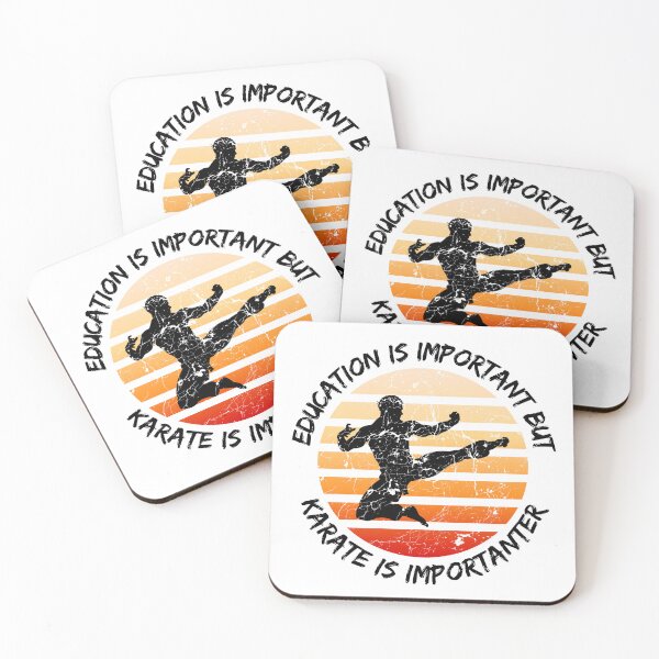 Item preview, Education Is Important But Karate Is Importanter Grunge Retro Sunset designed and sold by LuckyKermit.