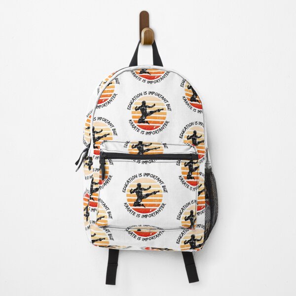 Item preview, Education Is Important But Karate Is Importanter Grunge Retro Sunset designed and sold by LuckyKermit.