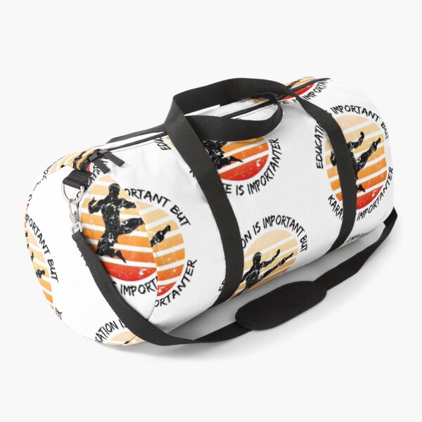 Item preview, Education Is Important But Karate Is Importanter Grunge Retro Sunset designed and sold by LuckyKermit.