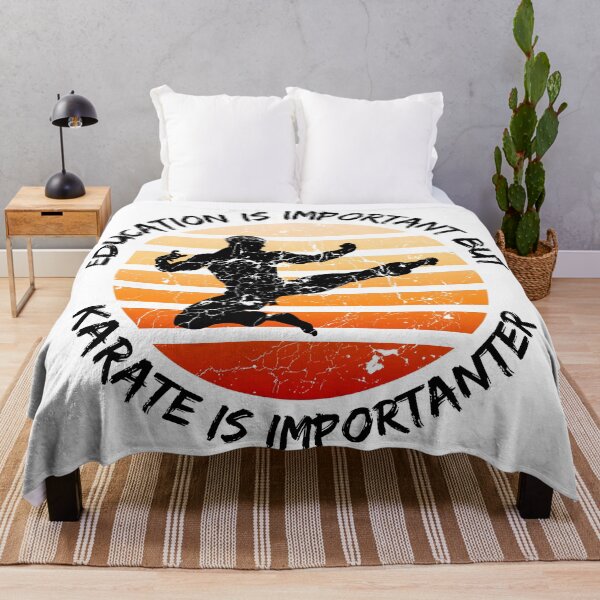 Item preview, Education Is Important But Karate Is Importanter Grunge Retro Sunset designed and sold by LuckyKermit.