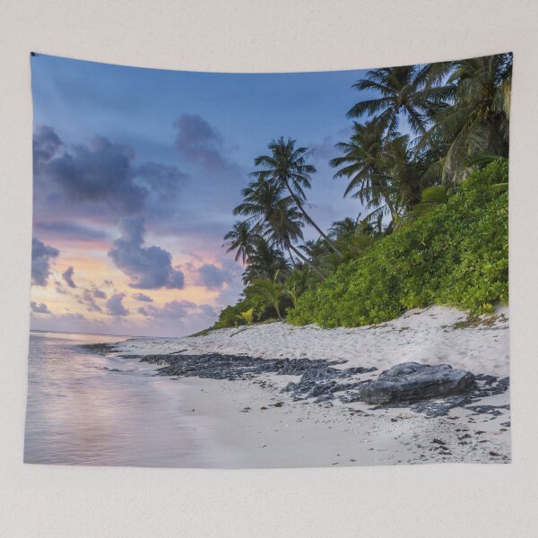 Item preview, A beautiful beach and palm trees during sunset designed and sold by BestDesign87.