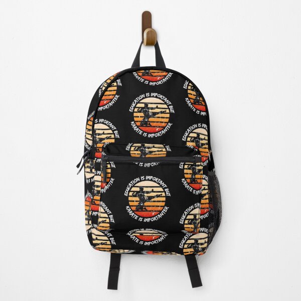 Item preview, Education Is Important But Karate Is Importanter Grunge Retro Sunset In Black designed and sold by LuckyKermit.