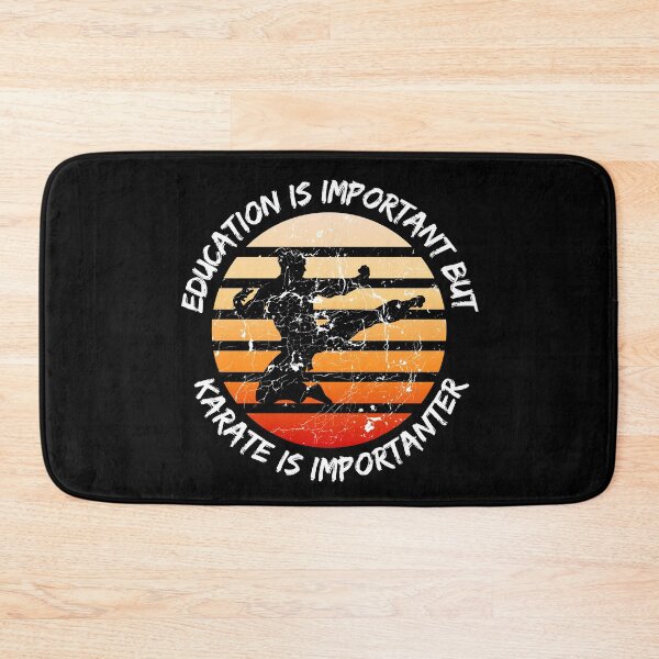 Item preview, Education Is Important But Karate Is Importanter Grunge Retro Sunset In Black designed and sold by LuckyKermit.