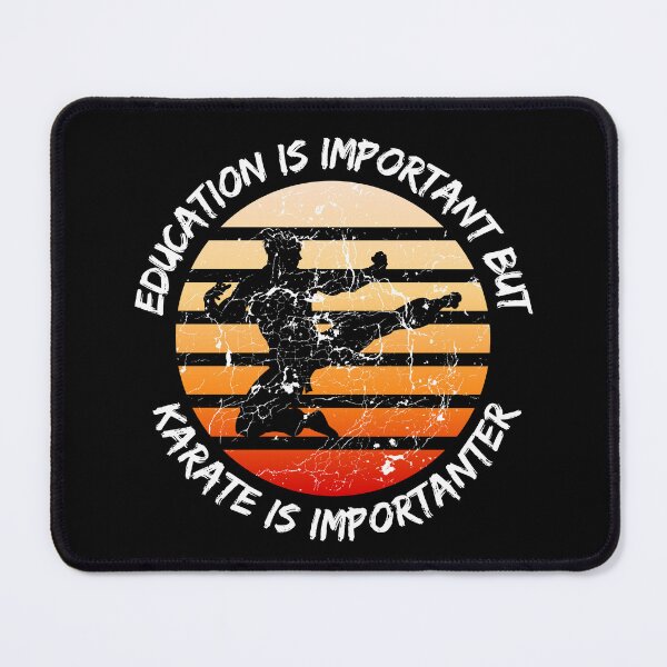 Item preview, Education Is Important But Karate Is Importanter Grunge Retro Sunset In Black designed and sold by LuckyKermit.
