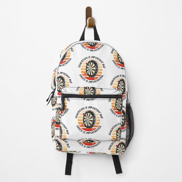Item preview, Education Is Important But Darts Is Importanter Grunge Retro Sunset Dartboard designed and sold by LuckyKermit.