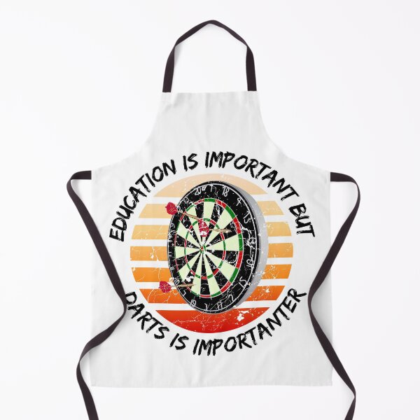Item preview, Education Is Important But Darts Is Importanter Grunge Retro Sunset Dartboard designed and sold by LuckyKermit.