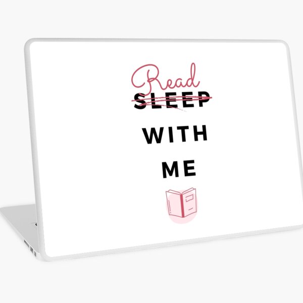 Read with me - white Laptop Folie
