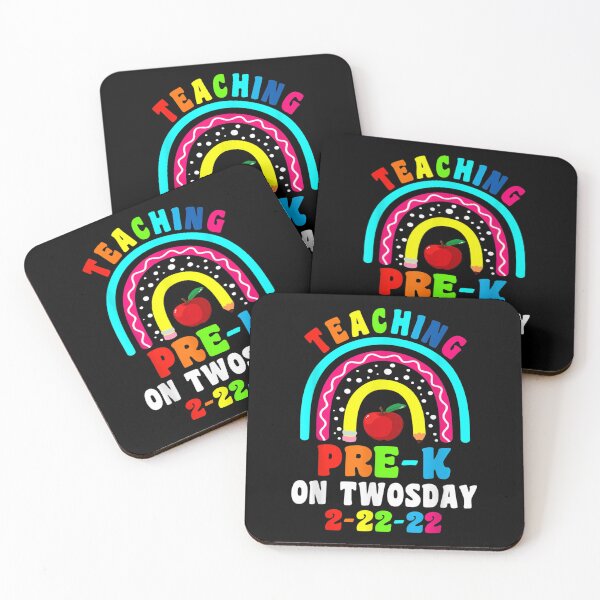 Item preview, Teaching Pre K On Twosday 2 22 2022 Twosday 2022 Rainbow  designed and sold by wendyy88.