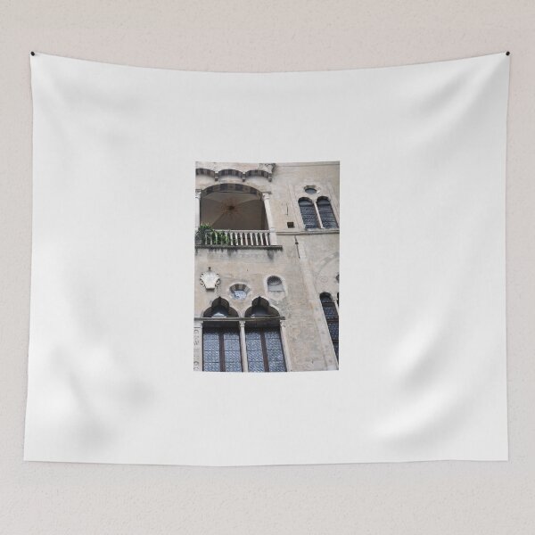 Item preview, Decorative building facade in Genova, Italy with arches and columns designed and sold by oanaunciuleanu.