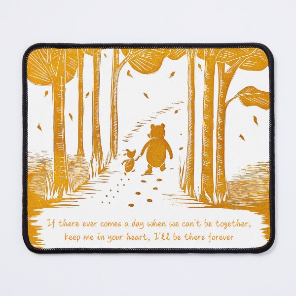 Item preview, "If there ever comes a day when we can't be together" Winnie the Pooh and Piglet linocut designed and sold by Maddy Bennett.
