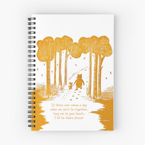 Item preview, "If there ever comes a day when we can't be together" Winnie the Pooh and Piglet linocut designed and sold by Maddy Bennett.