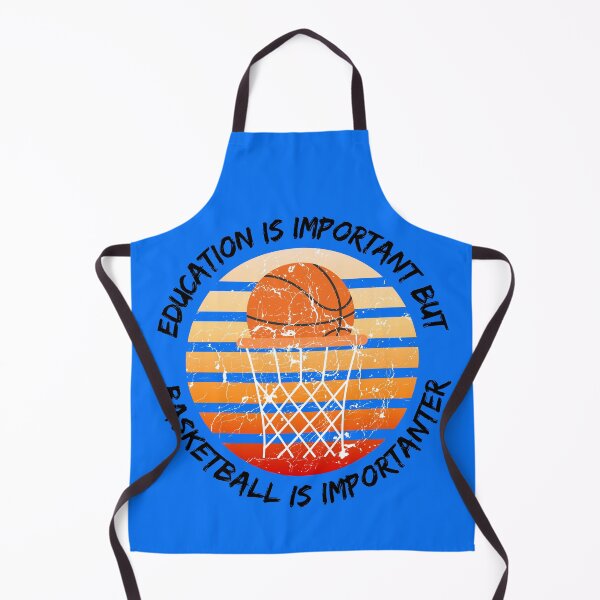 Item preview, Education Is Important But Basketball Is Importanter Grunge Retro Sunset Ball In Blue designed and sold by LuckyKermit.